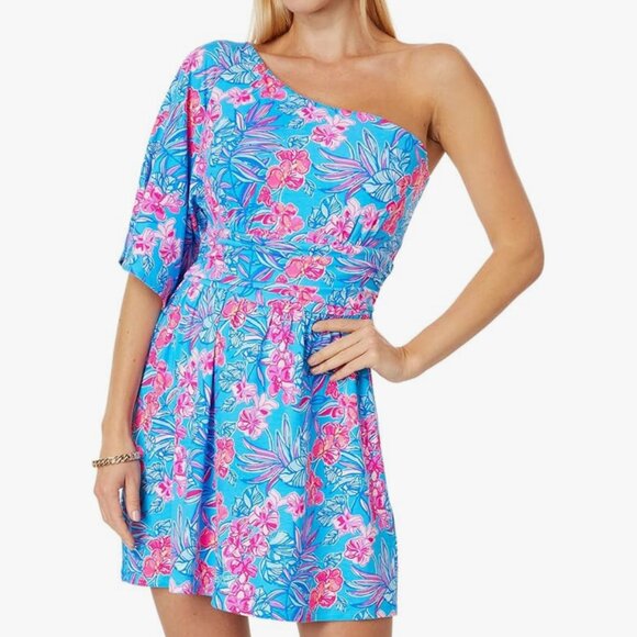 Lilly Pulitzer Niki One Shoulder Romper - Picture 1 of 9